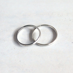 ☆1号単位で選べる指輪☆輝くマットカラー サージカルステンレス【極細 3color rings】 4枚目の画像