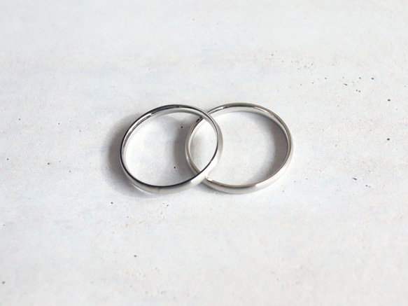☆1号単位で選べる指輪☆輝くマットカラー サージカルステンレス【極細 3color rings】 4枚目の画像