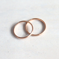 ☆1号単位で選べる指輪☆輝くマットカラー サージカルステンレス【極細 3color rings】 3枚目の画像