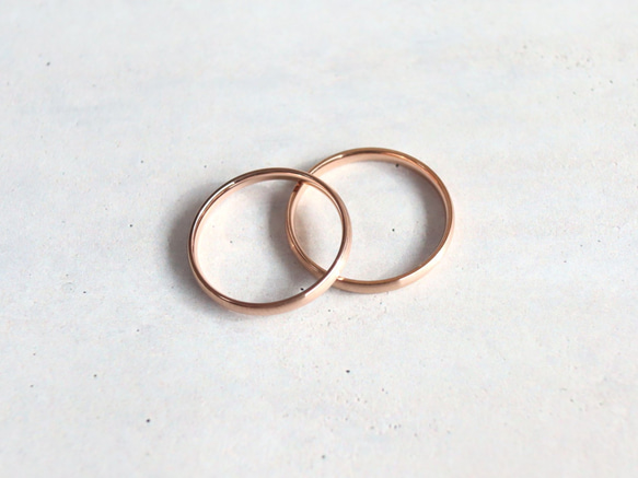 ☆1号単位で選べる指輪☆輝くマットカラー サージカルステンレス【極細 3color rings】 3枚目の画像