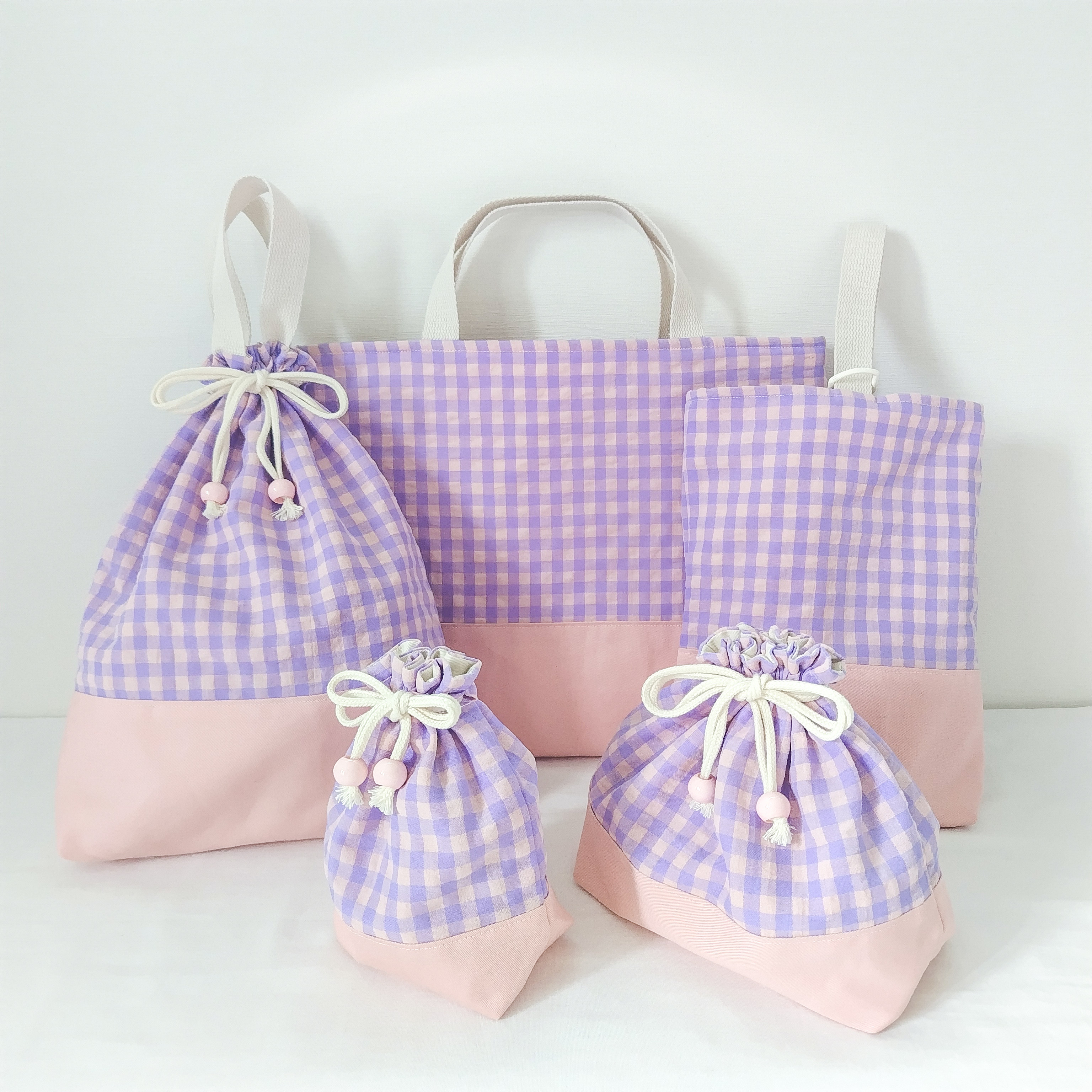 【pokopoko﹏purple × pink】入園入学５点セット　送料無料