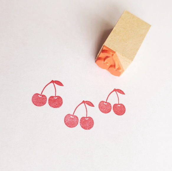 さくらんぼ チェリー スタンプ はんこ(ゴム印) はんこ・スタンプ 平凡