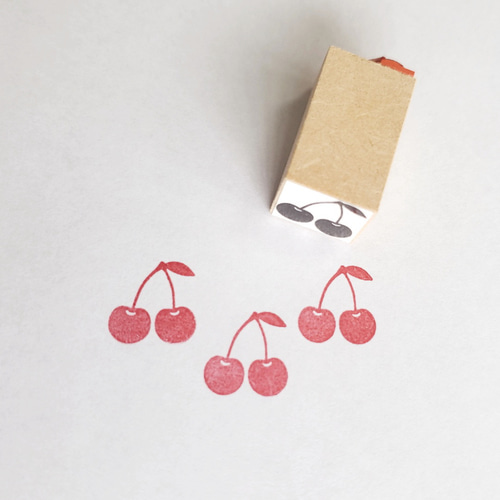 さくらんぼ チェリー スタンプ はんこ(ゴム印) はんこ・スタンプ 平凡
