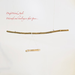 流木止まり木  シンプルな天然流木の小鳥の止まり木 吊り下げタイプ インコ 鳥 ブランコ 自然木 N46 3枚目の画像