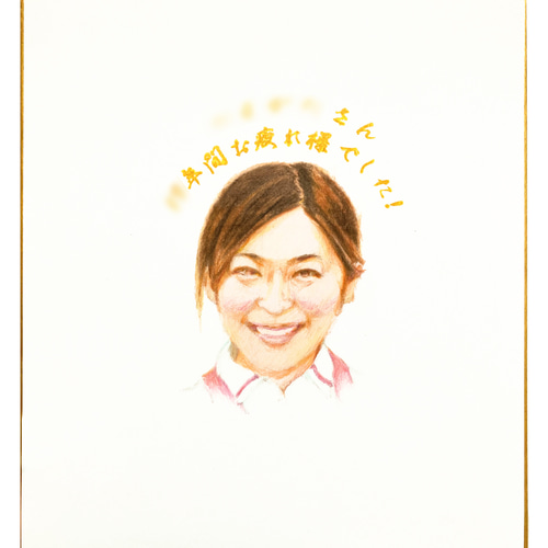 ニコさま専用【手描き似顔絵】 可愛すぎるイラスト描いて頂きました🌸 ミセスJ上野店に勤務されてる