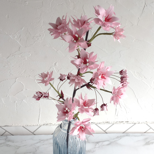 鶴亀折り紙 春を感じる『桜』フェイク・枯れない アートフラワー