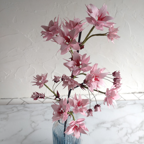鶴亀折り紙 春を感じる『桜』フェイク・枯れない アートフラワー