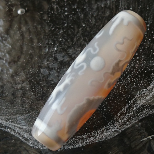 希少 白玉髄宝珠双龍神天珠 チベット天珠 ブレスレット クリスタル　開運百日金運 希少 白玉髄宝珠双龍神天珠 チベット天珠 ブレスレット クリスタル