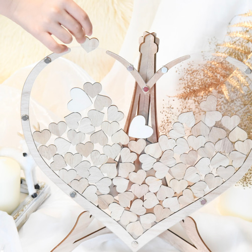 再販×5》【名入れ/ゲスト参加型】ハートドロップス/結婚証明書/参加者