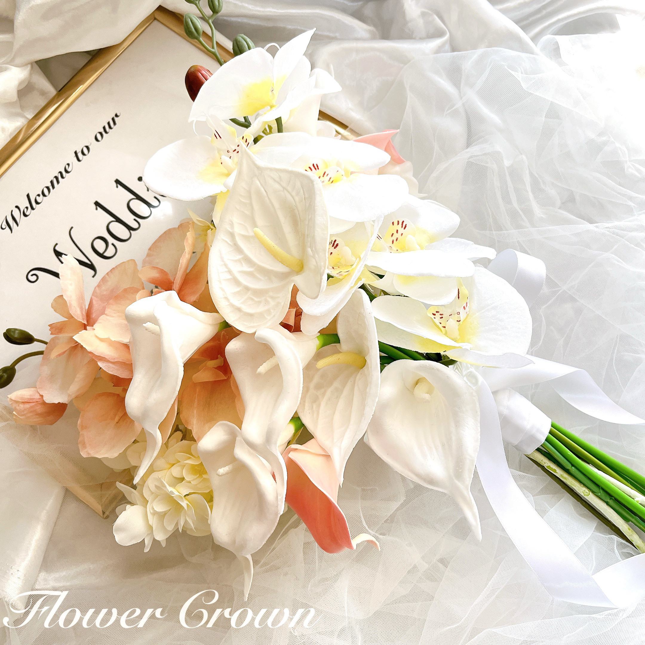 アーティフィシャルフラワーブーケ 結婚式 クラッチブーケ ウエディング