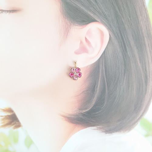 【きれいめファッション51選】上品さと清潔感をキープし キラキラ✨桜 ピアス/イヤリング 通販 なつ房 ピアス（その他） ピアス