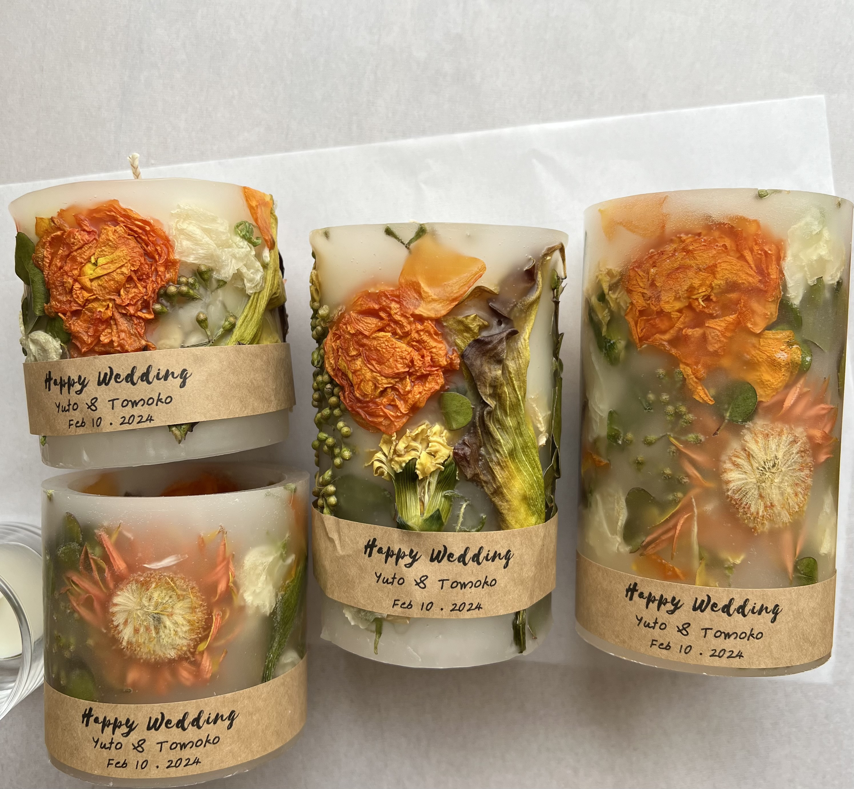 アフターブーケキャンドル　umui flower candle 4個SET