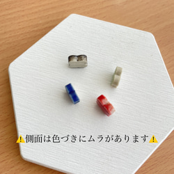 ブラウン　ベージュ　ゴールド　大人かわいい　ニュアンスデザイン　美濃焼　陶器　タイル　ピアス　イヤリング 4枚目の画像