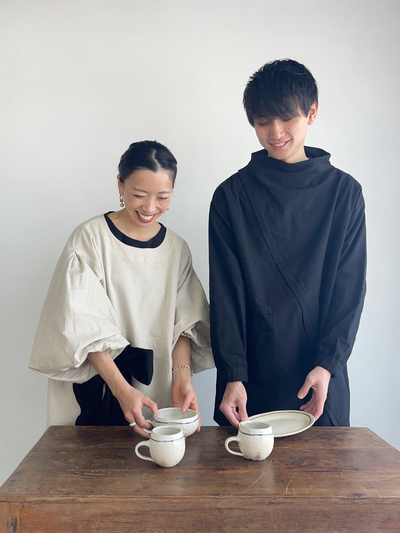 ユニセックス割烹着(black) エプロン MELUMO 通販 18861852