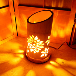 ◇全面彫◇竹灯り・竹あかり・竹灯籠 ～～ 癒しの灯り ☆光溢  