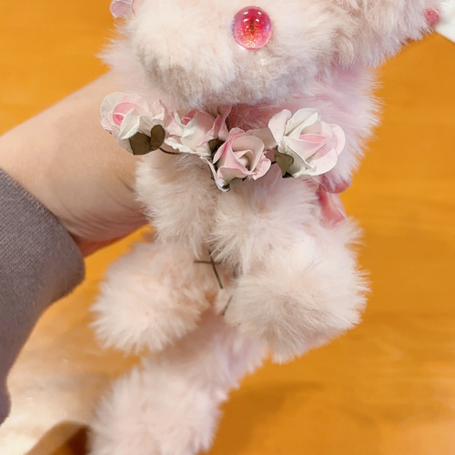 花ケモノの子 アートドール ハンドメイド作品 ぬいぐるみ ケモノ