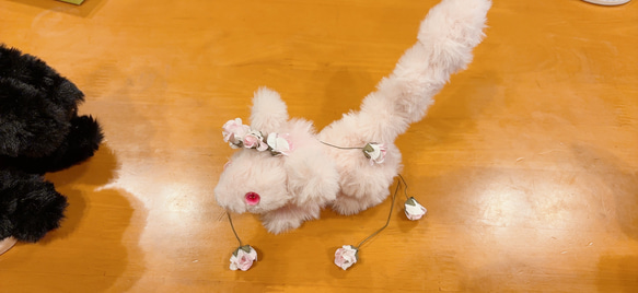 作家様 ディーラー様 製 白子ガラス ぬいぐるみ アートドール ハンドメイド 茶トラ白 ねこ 猫 ハンドメイド ぬいぐるみ 作家 アートドール