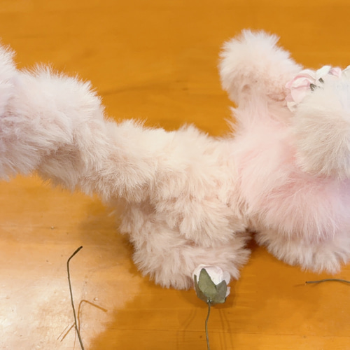 花ケモノの子 アートドール ハンドメイド作品 ぬいぐるみ ケモノの子