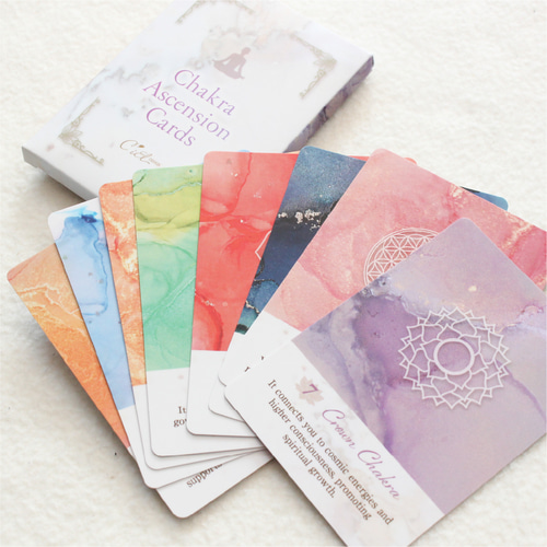 ☆チャクラチューニング　８本セット☆ヒーリング☆惑星エネルギー☆ Chakra Ascension Card 〜8つのチャクラ浄化と活性化に〜 イラスト C