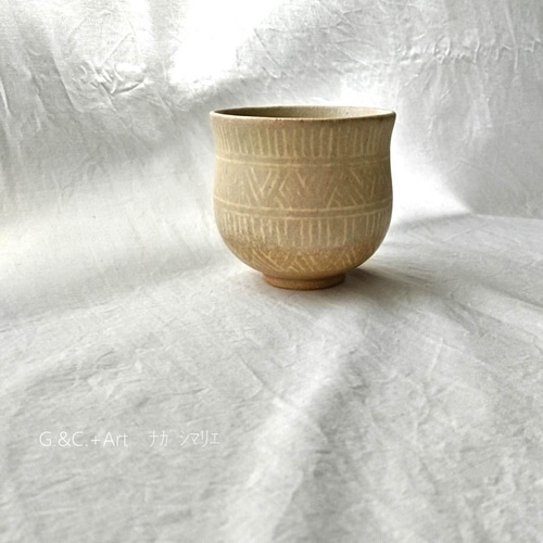 抹茶碗＊1個＊筒茶碗＊三島＊あやとり＊2501-30-8 茶碗・めし碗 