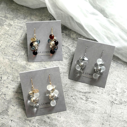 3colorˎˊ˗もこもこ！grappe ピアス/イヤリング⑅*॰ॱ 2枚目の画像