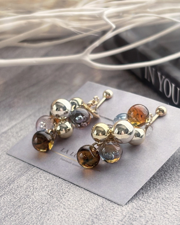 3colorˎˊ˗もこもこ！grappe ピアス/イヤリング⑅*॰ॱ 10枚目の画像