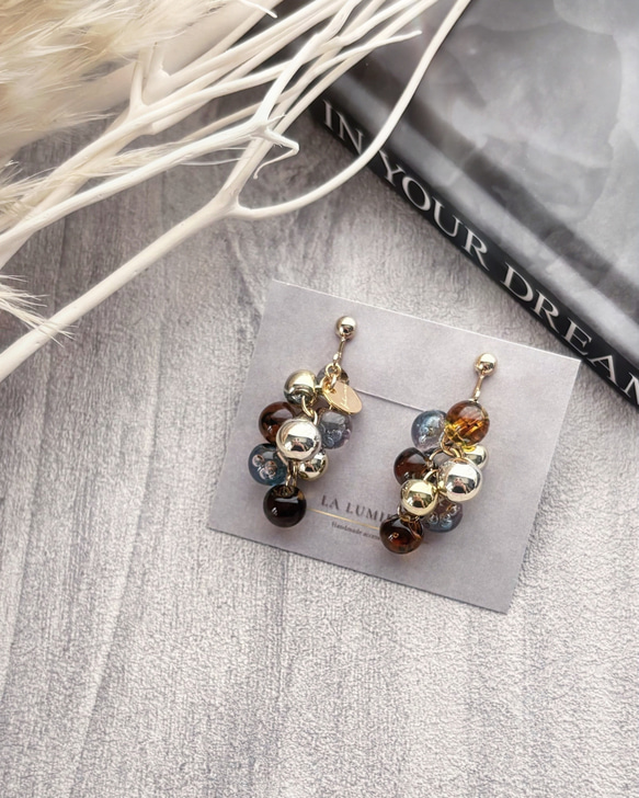 3colorˎˊ˗もこもこ！grappe ピアス/イヤリング⑅*॰ॱ 8枚目の画像