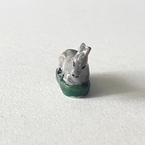 フランス製 フェーヴ アンティーク 馬 グレー 陶器 その他インテリア