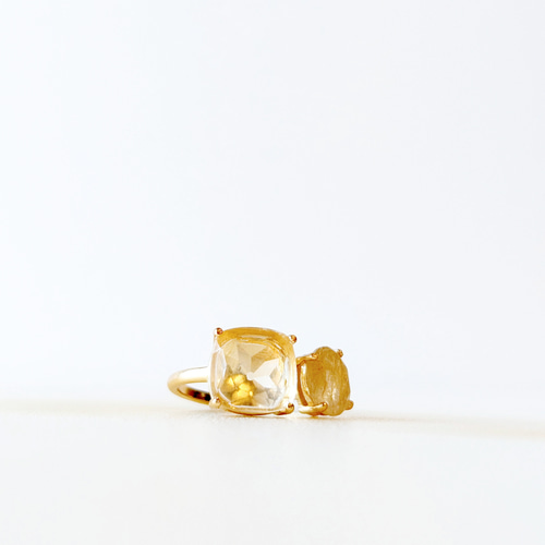 シトリン リング ルチルクォーツ リング 天然石 リング 天然石 指輪