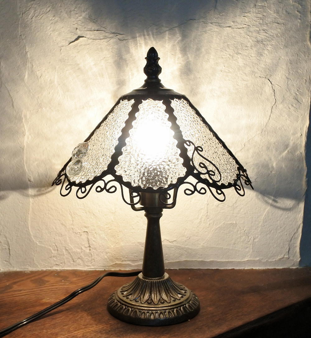 キャンディークリア ステンドグラス ランプ 照明 卓上 スタンド