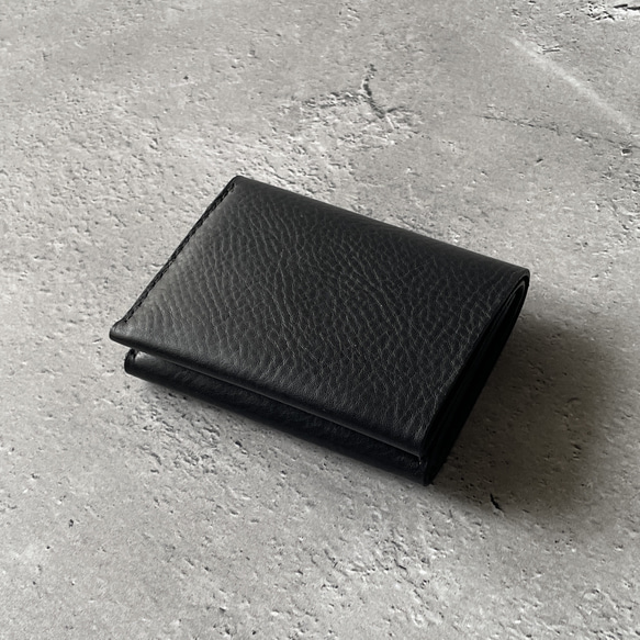 小銭が見やすいコンパクト財布 ブラック NEBRASKA /ネブラスカ 本革