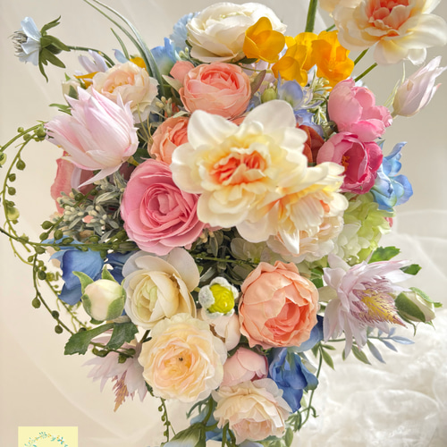 甘〜いキャンディのようなカラフル&ポップなブーケ』結婚式 ブーケ