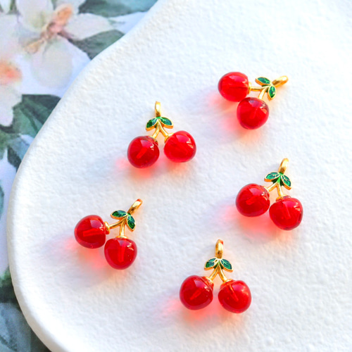 さくらんぼ　ガラス細工　ミニチュア さくらんぼ ガラス細工 ミニチュア さくらんぼ ガラス細工 ミニチュア