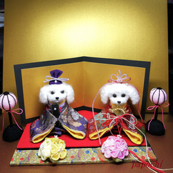 羊毛ひな人形(ポメラニアン) 羊毛フェルト papochi 通販