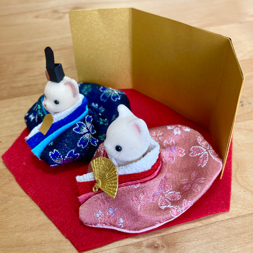 シルバニア赤ちゃんの豪華金蘭雛人形の衣装 ひな人形・雛飾り クレアの