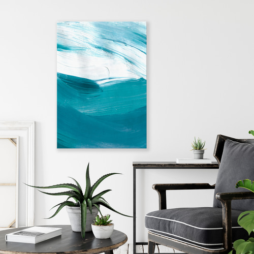 現代アート インテリア　抽象画　アート　北欧アート　人物画　海　空　波　ブルー 北欧アートパネル_ UMI 海 SORA 空 キャンバスインテリアアート