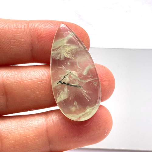 プレナイト[51] 35x17mm 29Cts 天然石 ルース／カボション
