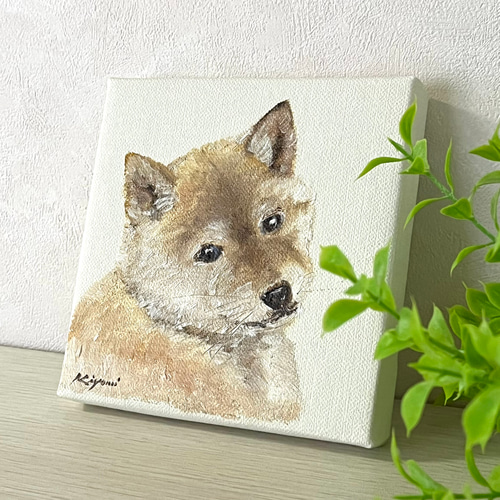 柴犬 【油絵】 絵画 Atelier kiyomi 通販 18864513｜Creema