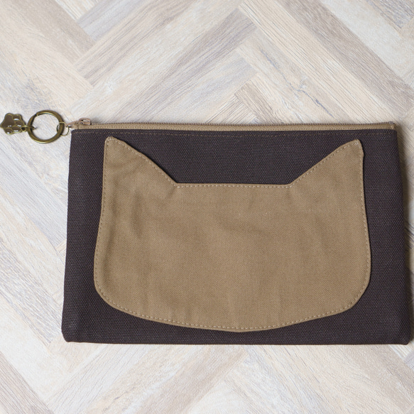 コーヒー・猫のファスナーポーチ 4枚目の画像