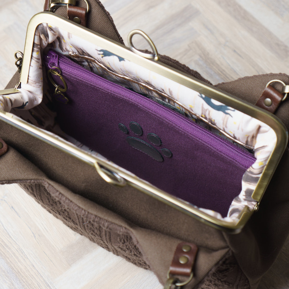 コーヒー・猫のファスナーポーチ 5枚目の画像