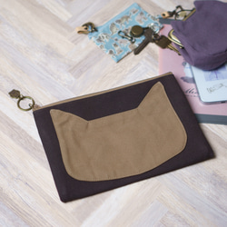 コーヒー・猫のファスナーポーチ 6枚目の画像