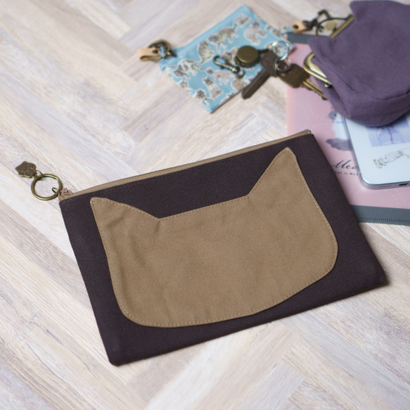 コーヒー・猫のファスナーポーチ 6枚目の画像