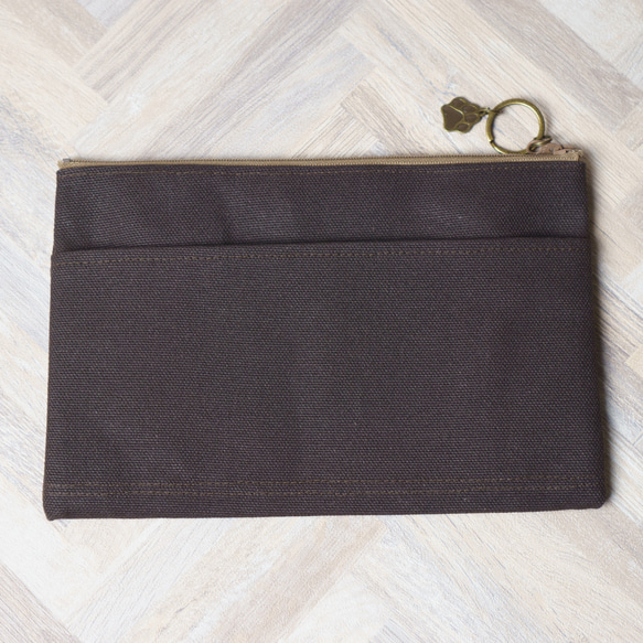 コーヒー・猫のファスナーポーチ 3枚目の画像