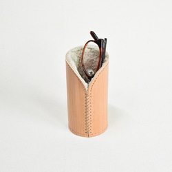 NO.34 柿渋染めのヌメ革のペンケース ペンケース persimmon 通販