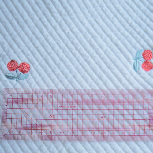 さくらんぼ 刺繍 生地 コットン 入園グッズ 女の子 ハンドメイド ヌビ