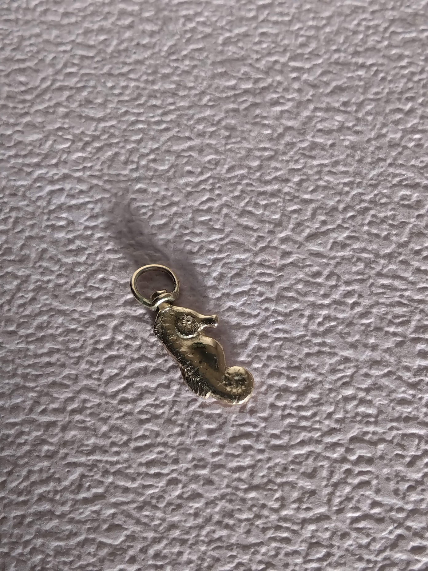 K10刻印入りタツノコのペンダントトップ(Seahorse charm)