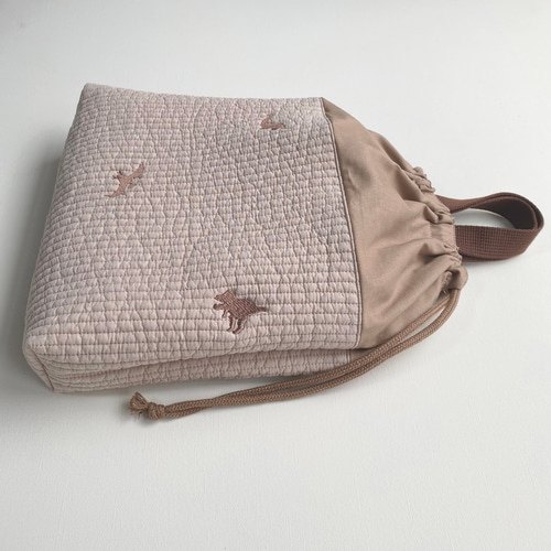 送料無料》 恐竜 ヌビ 入園入学 4点セット ダイナソー dinosaur 刺繍