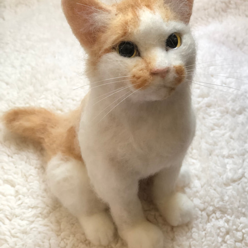 オーダーメイド】子猫等身大(羊毛フェルトねこ) 羊毛フェルト Micio