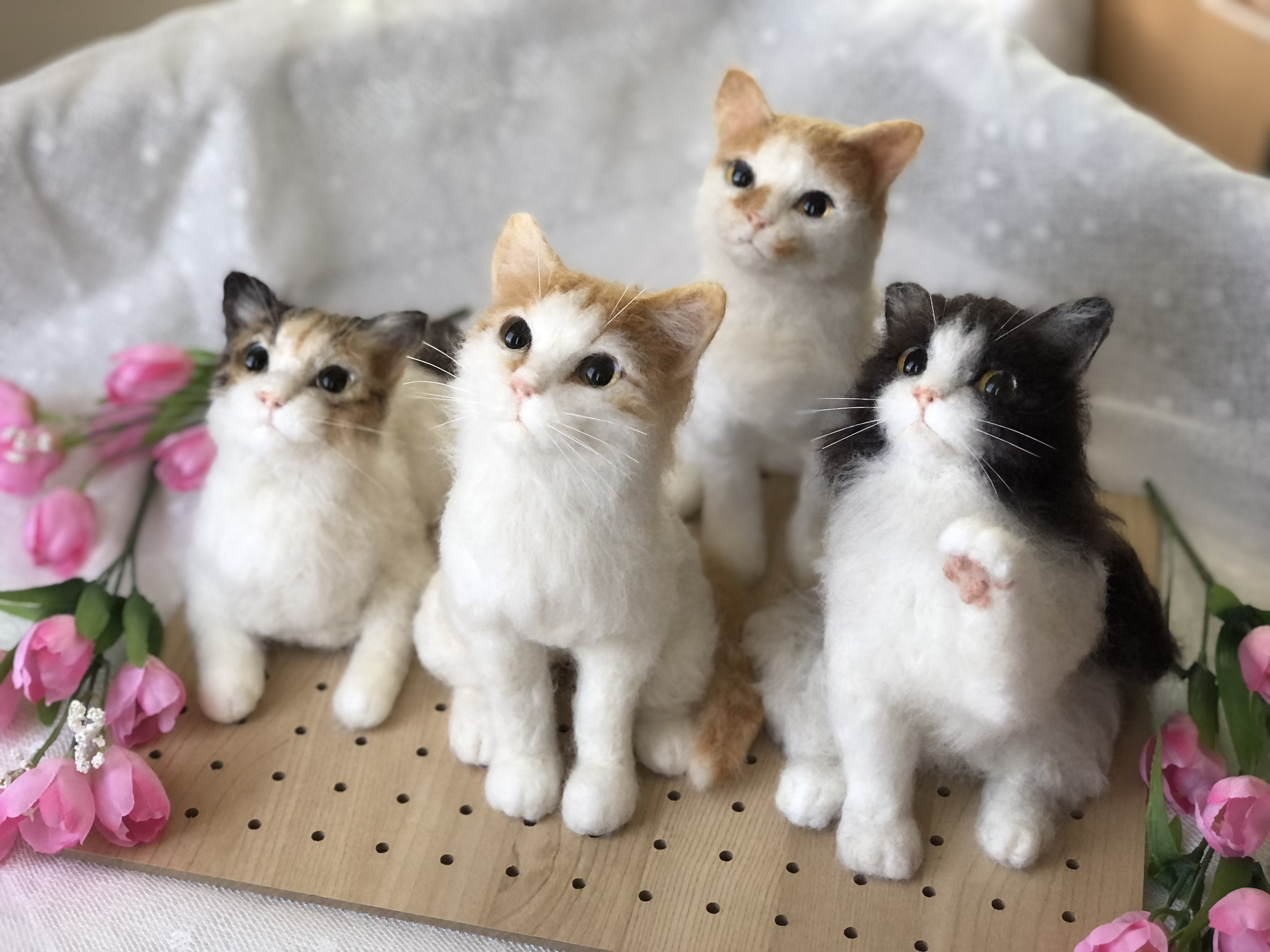 【オーダーメイド】【オーダーメイド2月分受付】子猫等身大(羊毛フェルトねこ)