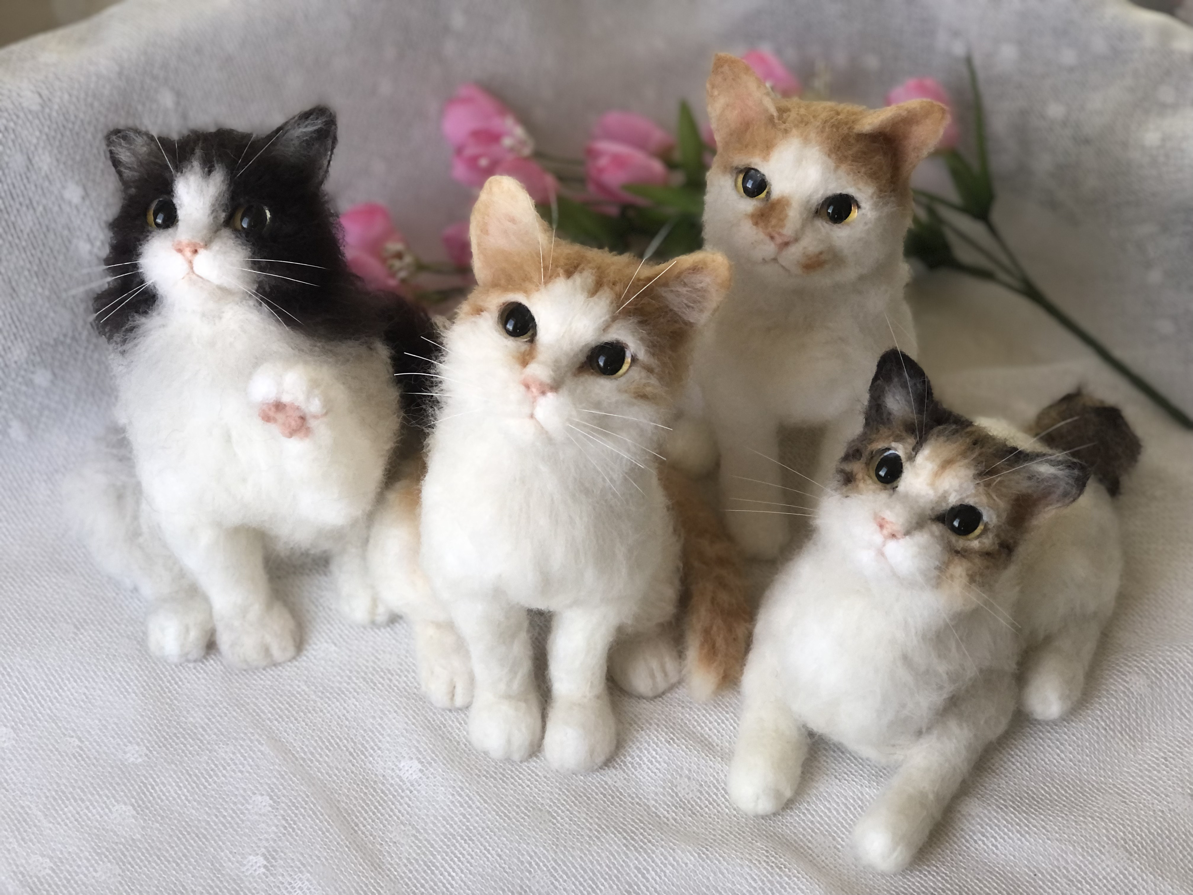 【オーダーメイド】【オーダーメイド2月分受付】子猫等身大(羊毛フェルトねこ)